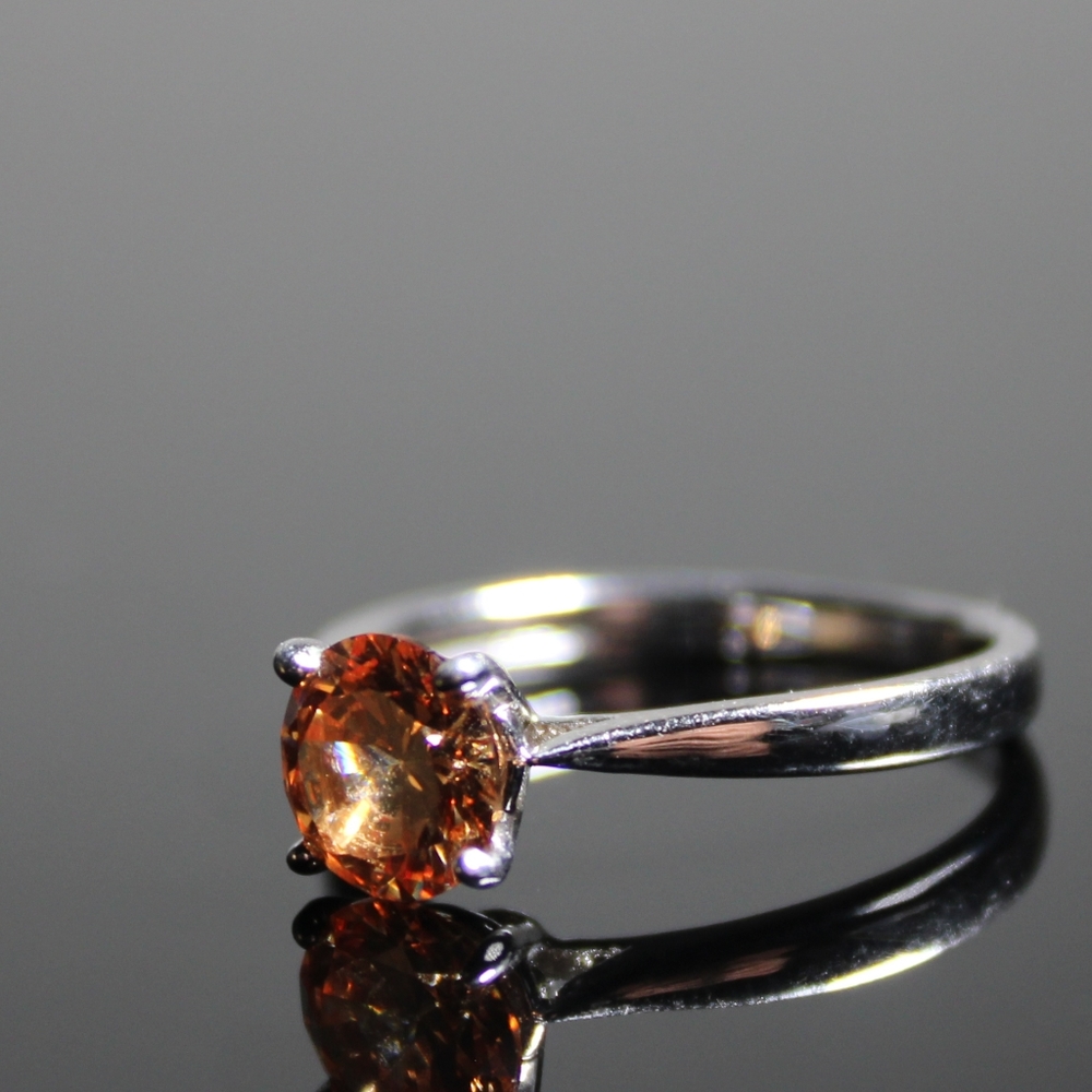 Super Cute Orange Stoned Ring - image 3